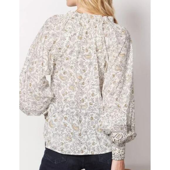 Cleobella Ivy Floral Long Sleeve Peasant Blouse. Small - Picture 5 of 6